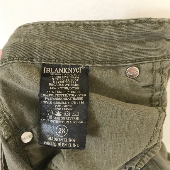 Blank NYC Olive Utility Pants size 28 shopbop - Picture 5 of 5